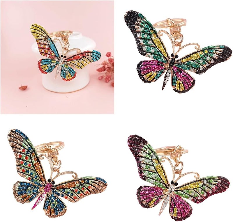 Green Butterfly Keychain Jewelry Elegant Hollow Pendant Phone Charm Delicate Key Chain Decoration - Image 2